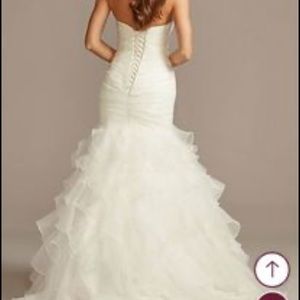 White Mermaid wedding dress. Size 16